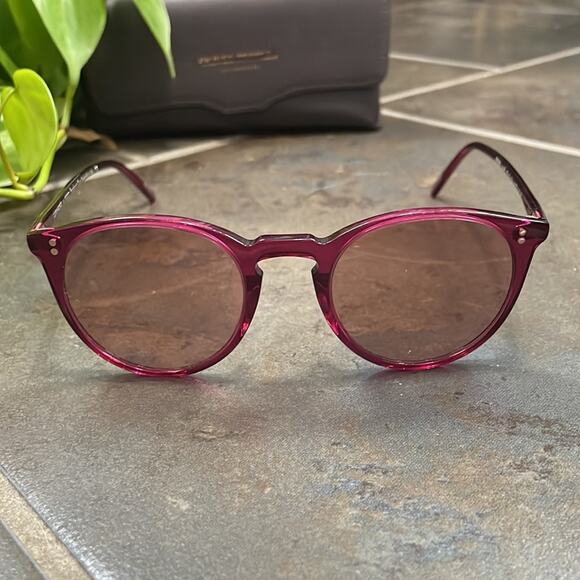 Oliver Peoples Pink O’Malley Sun Round Sunglasses New - Picture 2 of 10